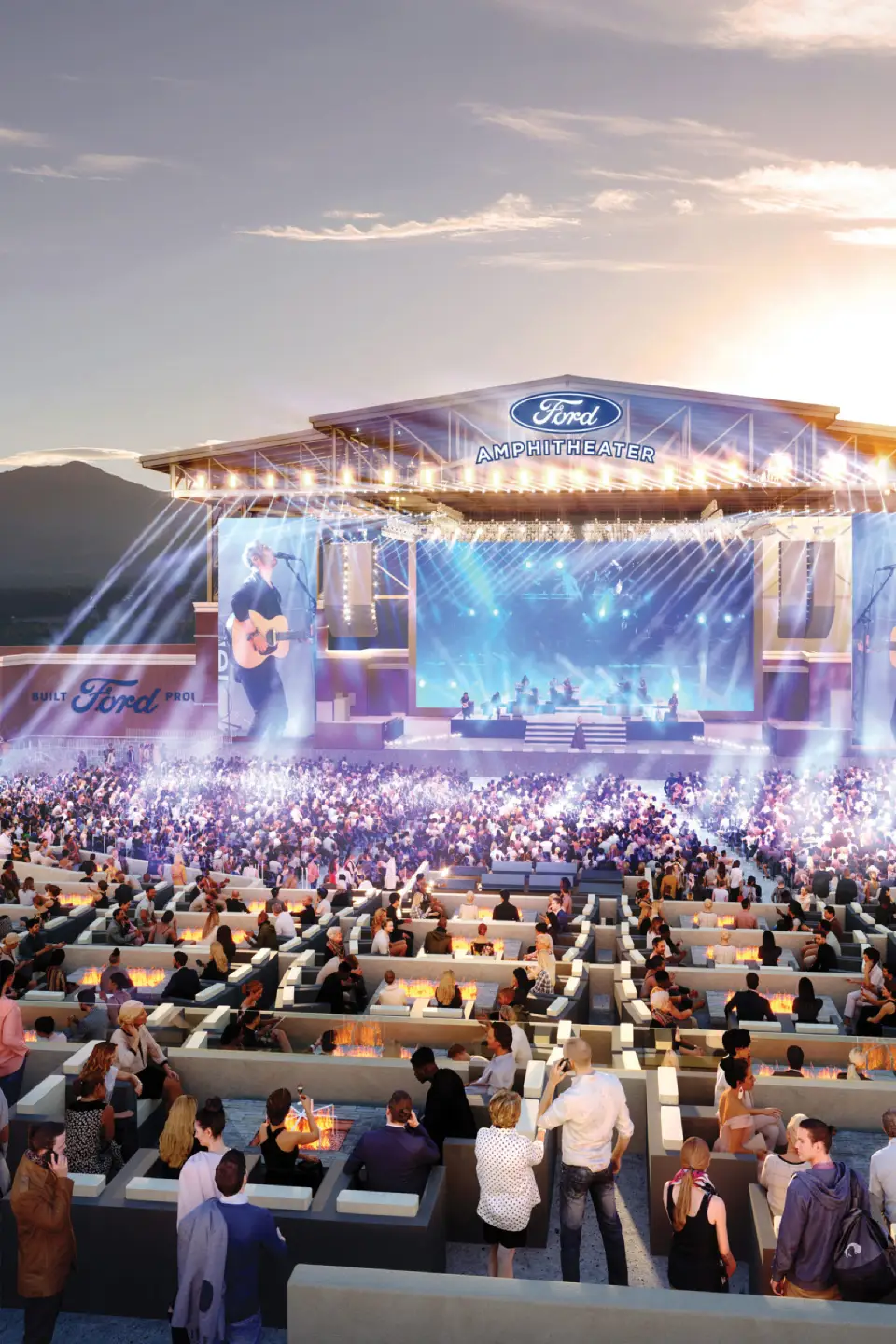 limo service Denver to Ford amphitheater