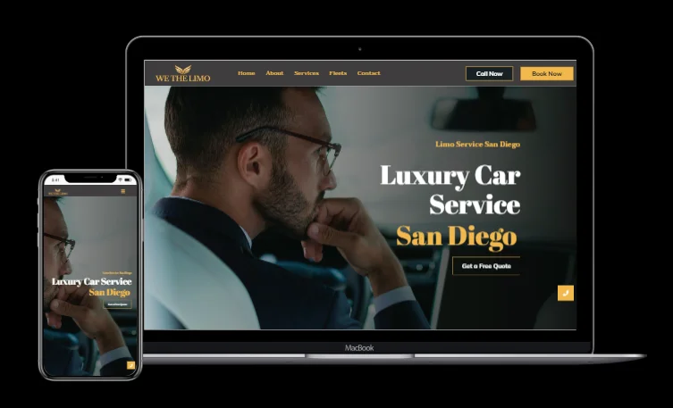 San Diego limousine service website aligned with SEO strategy