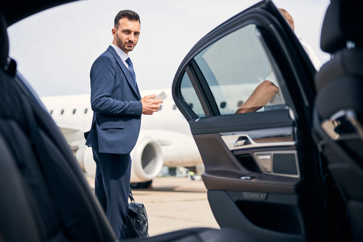Black car service lax Airport outside terminal