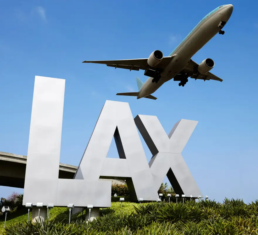 lax airport limo service with luxury black car
